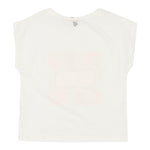 Dixie T-Shirt Tinta Unita Girocollo con Stampa per Bambina MBC7030G50 BIANCO DIXIE 