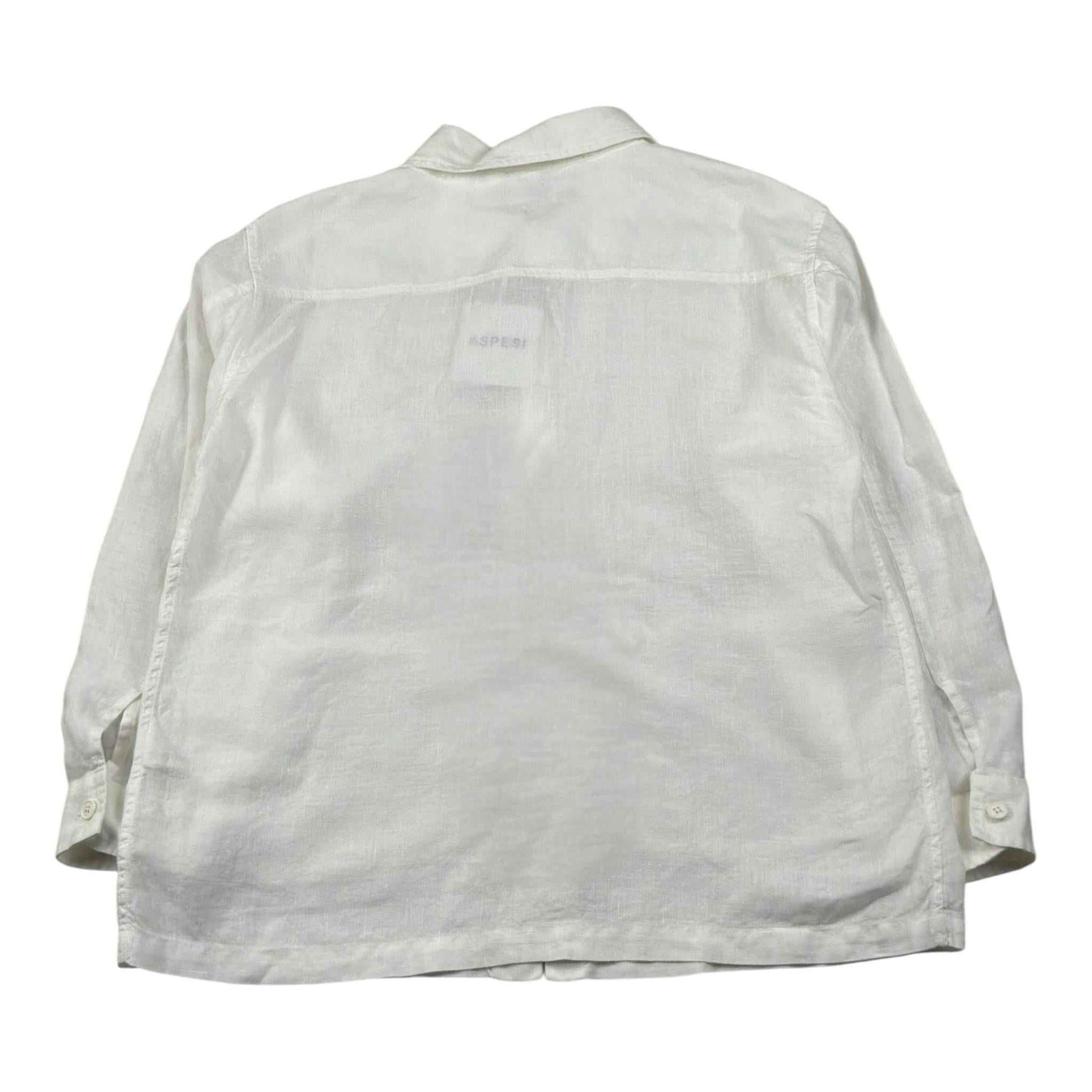 Aspesi Camicia Manica Lunga Tinta Unita per Bambino S24002GCL600 PANNA ASPESI 