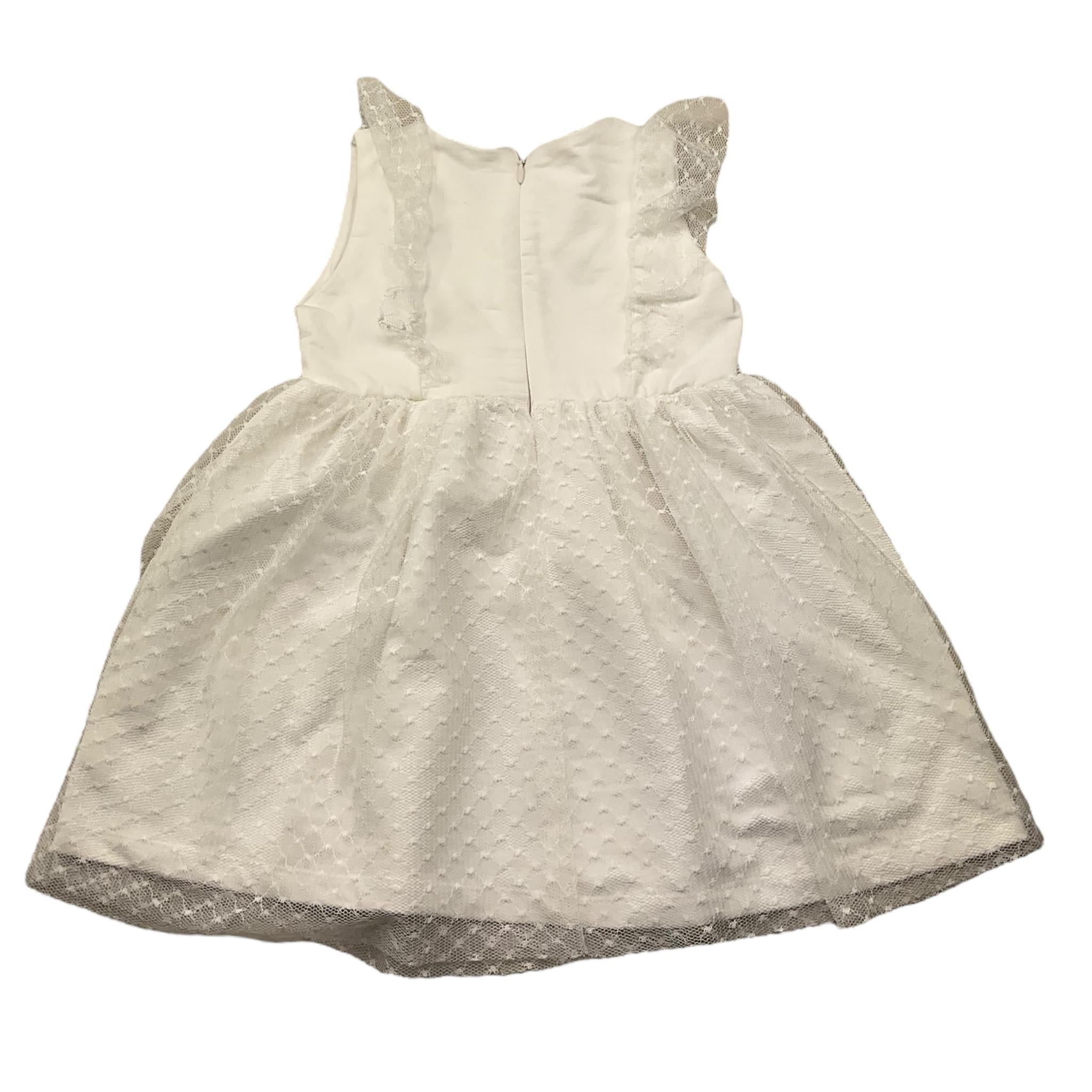 Liu Jo Abito Giromanica Tinta Unita con Tulle per Bambina KA3041J BIANCO LIU JO 