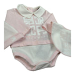 John Richmond Body Manica Lunga Tinta Unita con Cappello per Neonata RLP26002TUA ROSA JOHN RICHMOND 