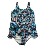 Plein Sport Swim Costume Intero Stampa Fantasia per Bambina PS25KGOP03 AZZURRO PLEIN SPORT SWIM 
