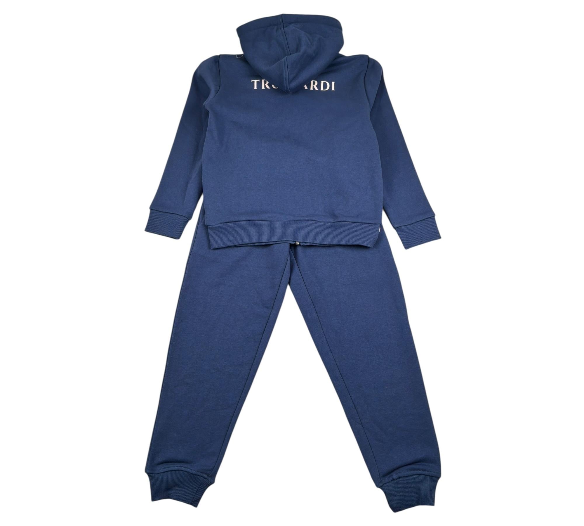 Trussardi Completo 2 Pezzi Felpa-Pantalone Modello Tuta per Bambino TBP26009CF BLU TRUSSARDI 