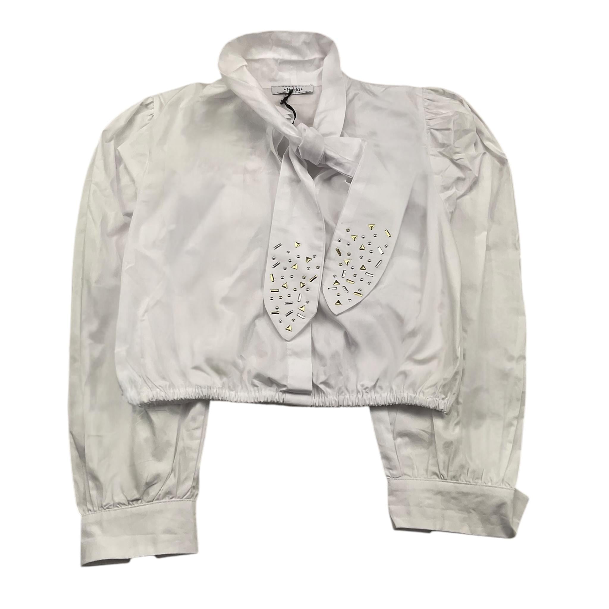 NAIDA camicia manica lunga tinta unita Bianco per Bambina NACA133 BIANCO NAIDA 