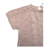 Wedoble Pagliaccetto Mezza Manica Tinta Unita con Trafori per Neonata V2502305B ROSA WEDOBLE 