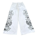 John Richmond Pantalone Modello A Palazzo Tinta Unita con Stampa per Bambina RGP26127PA BIANCO JOHN RICHMOND 