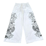 John Richmond Pantalone Modello A Palazzo Tinta Unita con Stampa per Bambina RGP26127PA BIANCO JOHN RICHMOND 