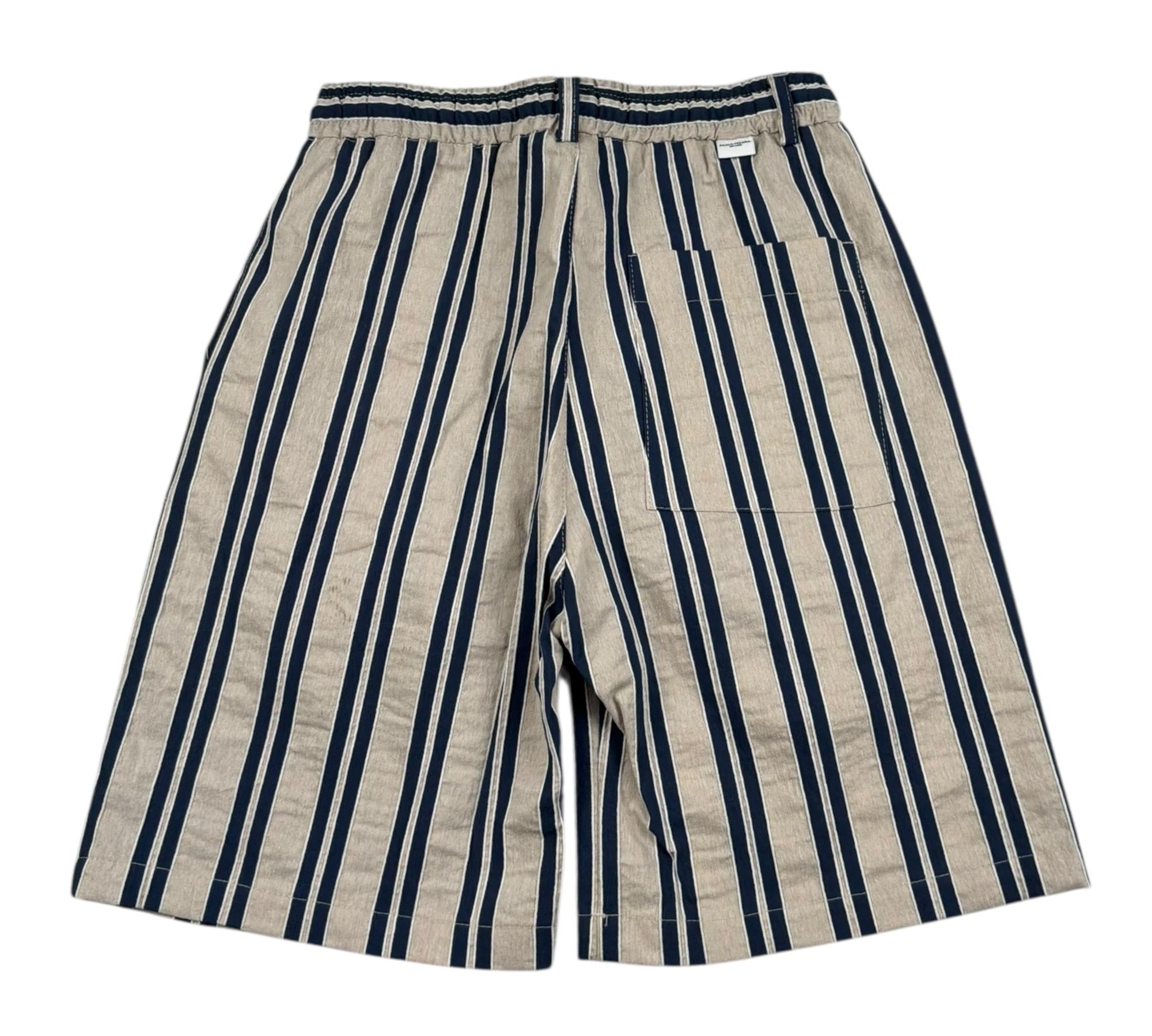 Paolo Pecora Bermuda Fantasia A Righe con Elastico In Vita per Bambino PP4298 BEIGE/BLU PAOLO PECORA 