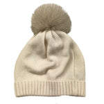 COLORI CHIARI cappello tinta unita con pon pon Panna per Neonato MN787295 PANNA COLORI CHIARI 