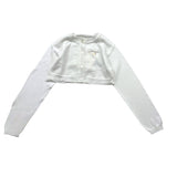 Twinset Coprispalle Tinta Unita Con Bottoni Bianco Per Bambina