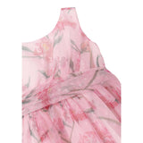 Abel & Lula Abito Mezza Manica tinta unita con Tulle Rosa per Bambina 5044 ROSA ABEL & LULA 