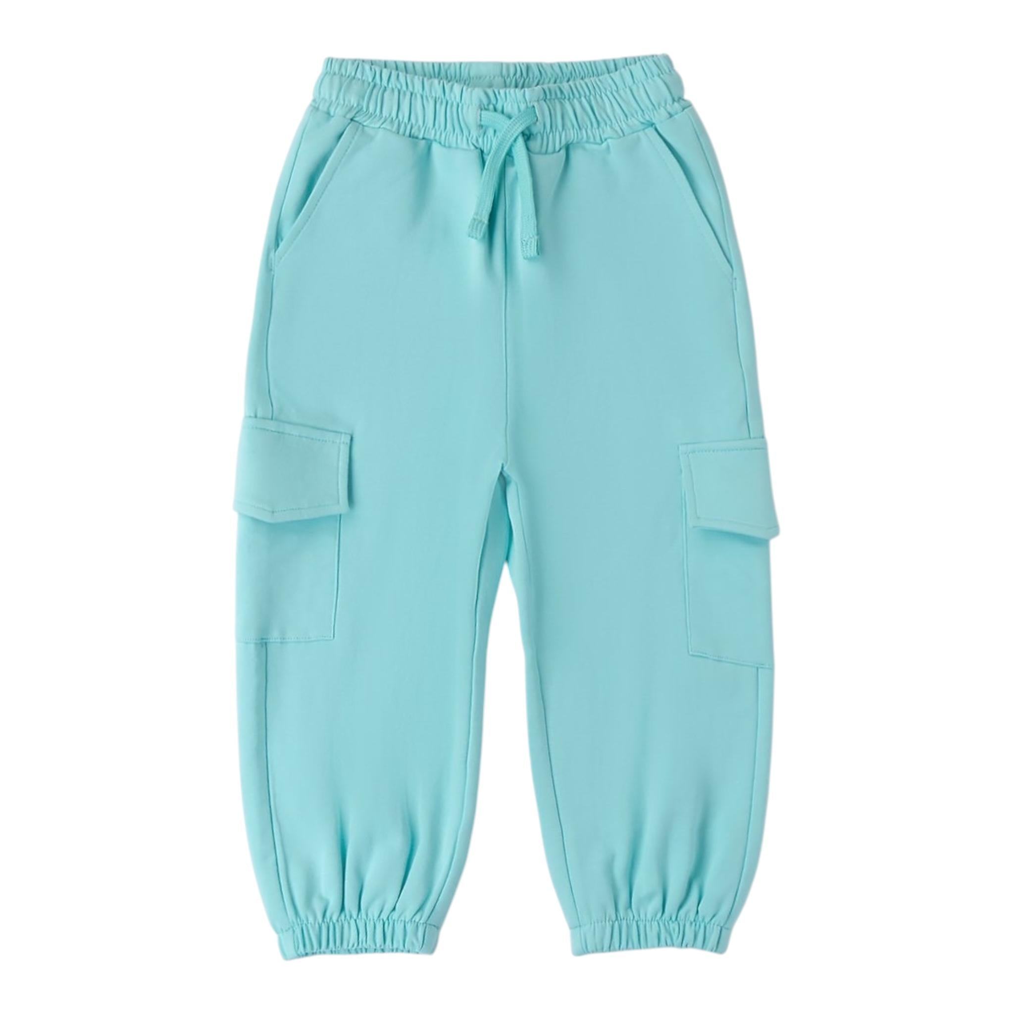 Sarabanda Pantalone Tinta Unita con Elastico In Vita per Bambina 0B218 VERDE ACQUA SARABANDA 