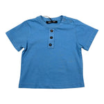 Never Too T-Shirt tinta unita con Bottoni Blu per Neonato NT2455N BLU NEVER TOO 