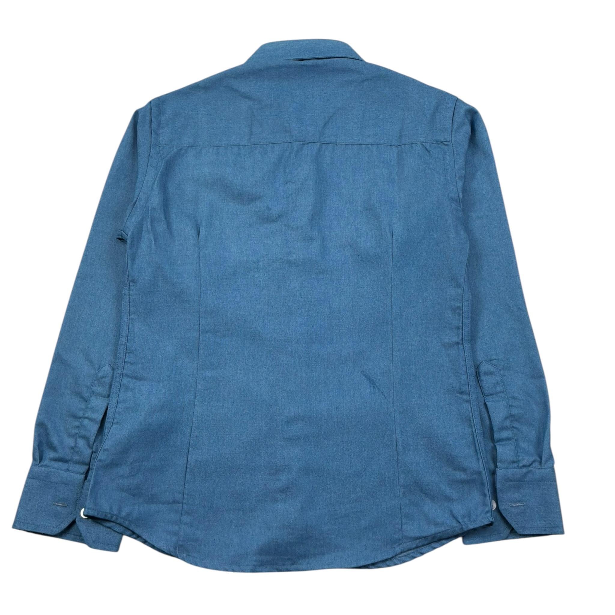 Manuel & Frank Camicia Manica Lunga Tinta Unita per Bambino MF3323R BLU MANUEL & FRANK 