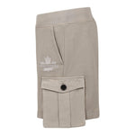 Dsquared2 Bermuda Felpa Tinta Unita con Tasconi per Bambino DQ2720 BEIGE DSQUARED2 