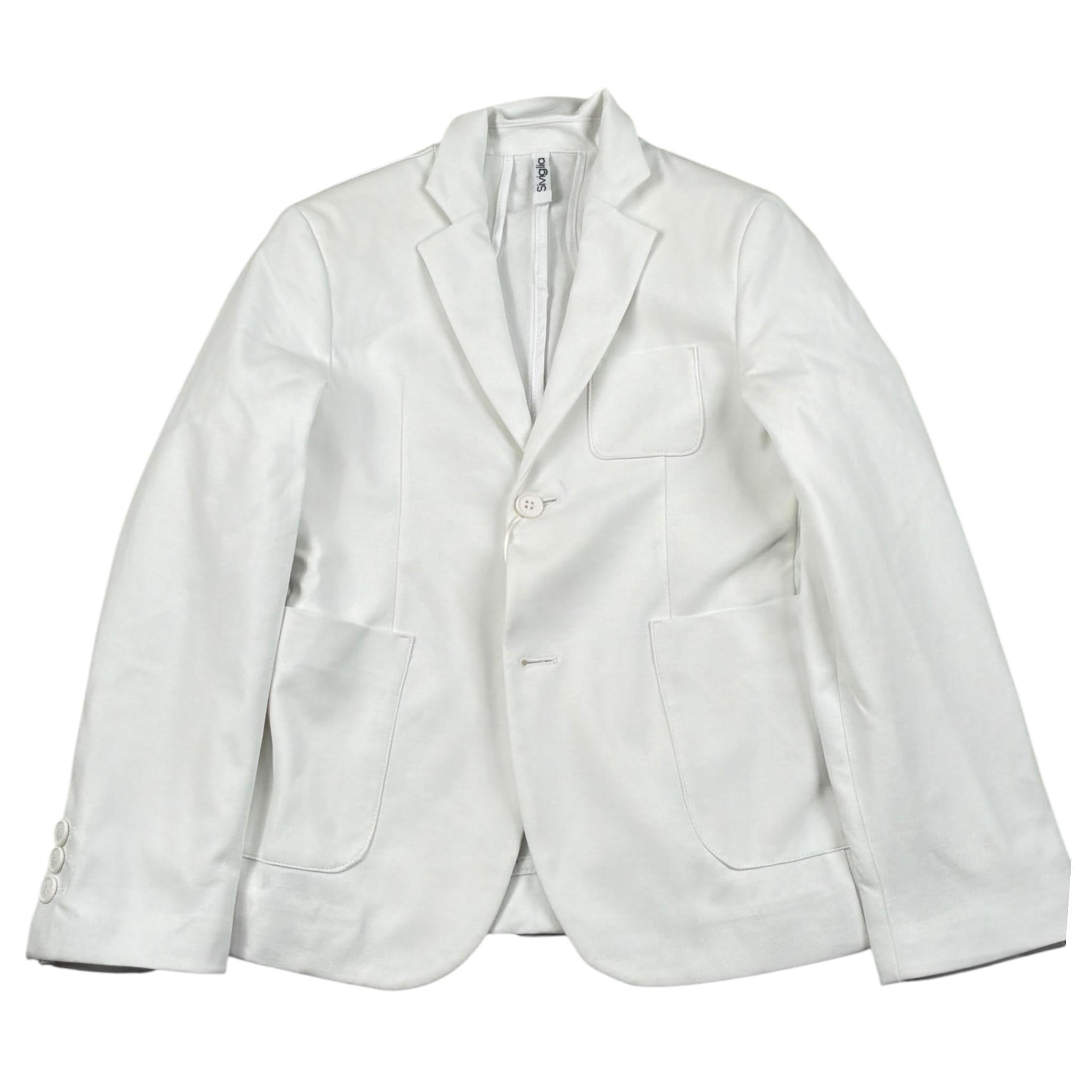 John Richmond Giacca Tinta Unita Monopetto per Bambino SVJJK17188 BIANCO JOHN RICHMOND 