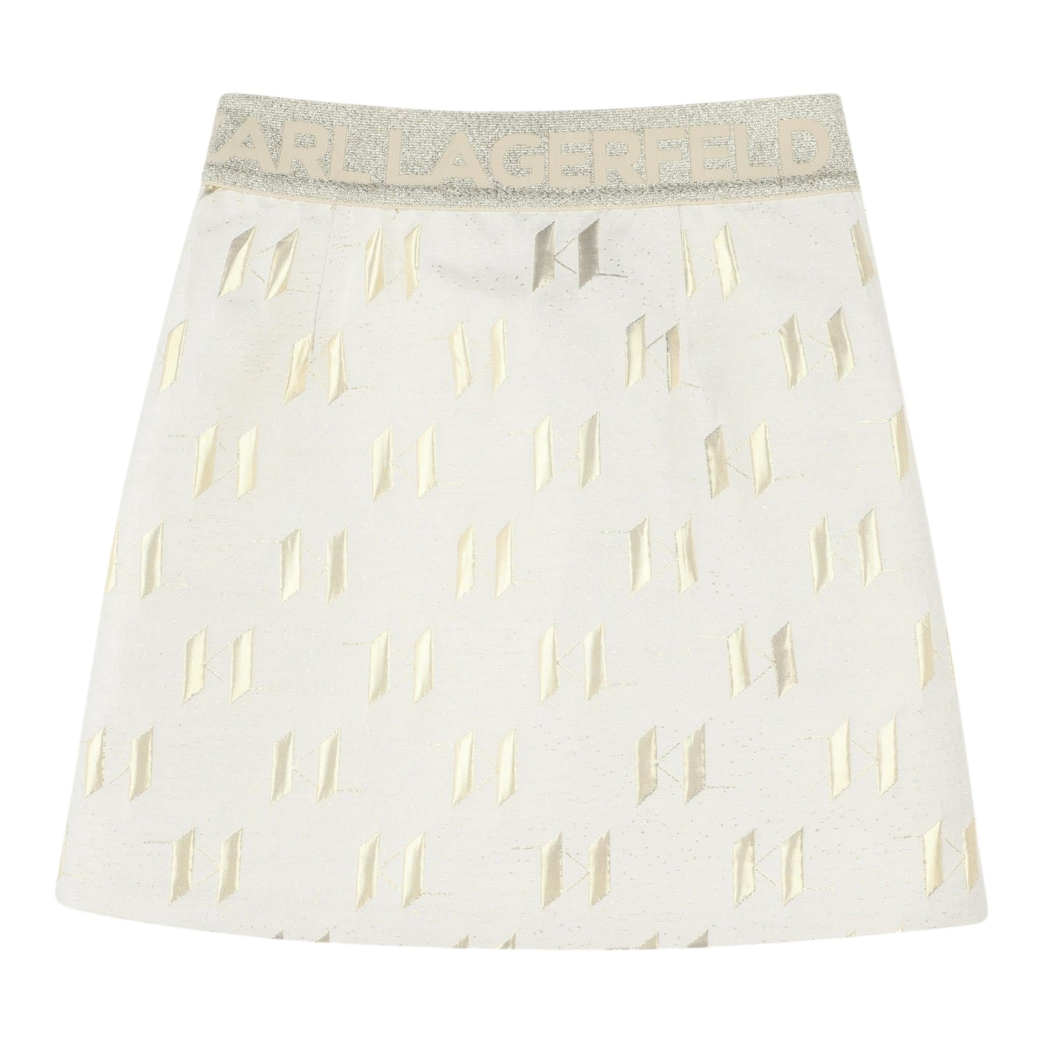 Karl Lagerfeld Gonna tinta unita con Elastico In Vita Beige per Bambina Z30584X BEIGE KARL LAGERFELD 