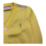 Cesare Paciotti Cardigan Tinta Unita con Logo Giallo per Neonato