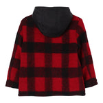 ASPESI cappotto fantasia scozzese con cappuccio Nero/rosso per Bambino F24035GMW3066 NERO/ROSSO ASPESI 