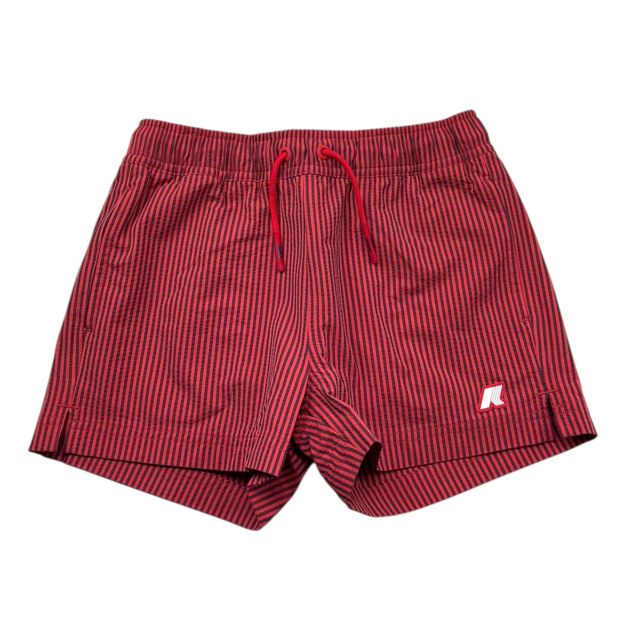 K-Way Costume Bermuda Tinta Unita con Fantasia A Righe per Bambino K71426W ROSSO K-WAY 