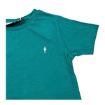 Cesare Paciotti T-Shirt Girocollo tinta unita con Stampa Verde per Bambino TSP5155BXXX VERDE CESARE PACIOTTI 