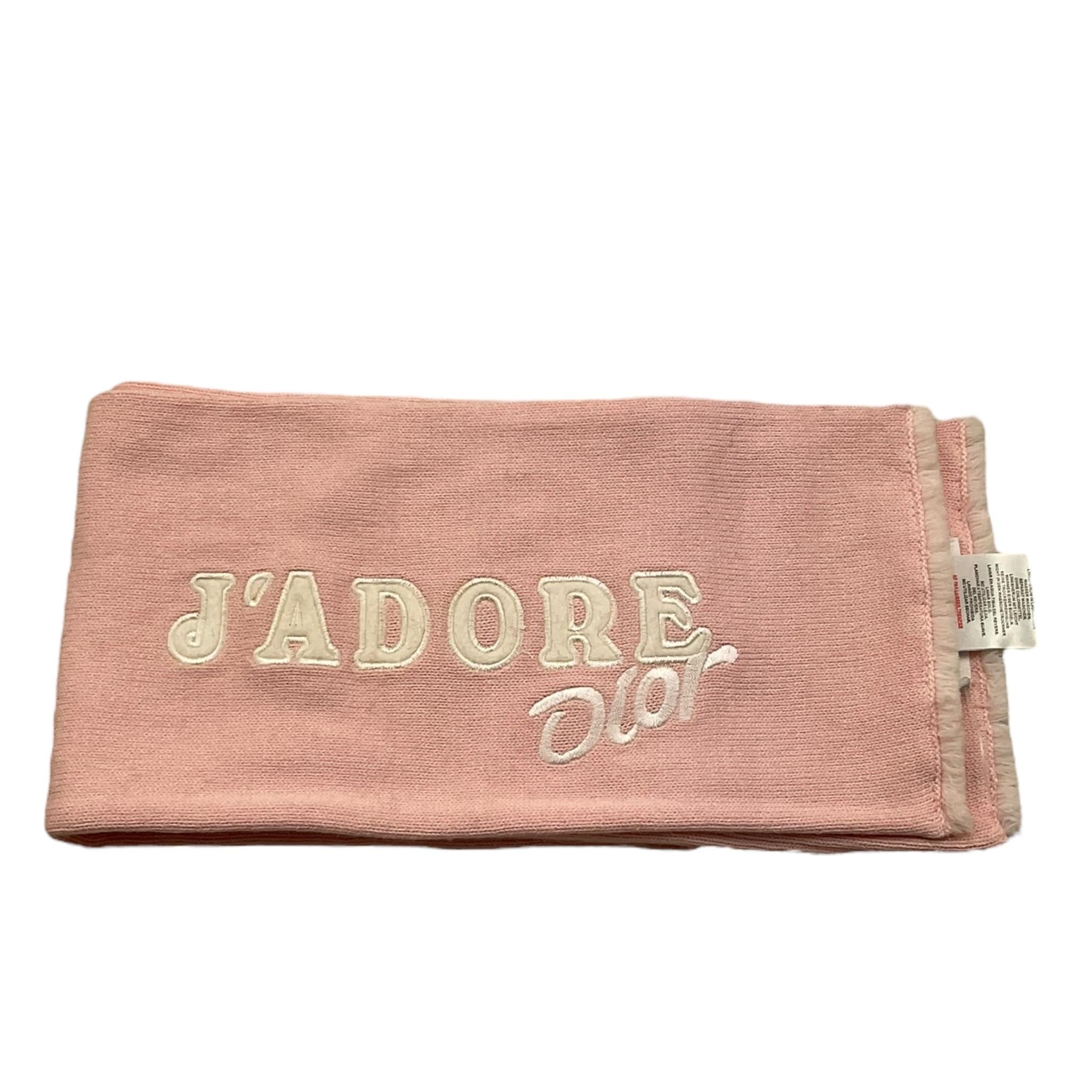 BABY DIOR sciarpa tinta unita con logo Rosa per Bambina D2B1ECH1 ROSA BABY DIOR 