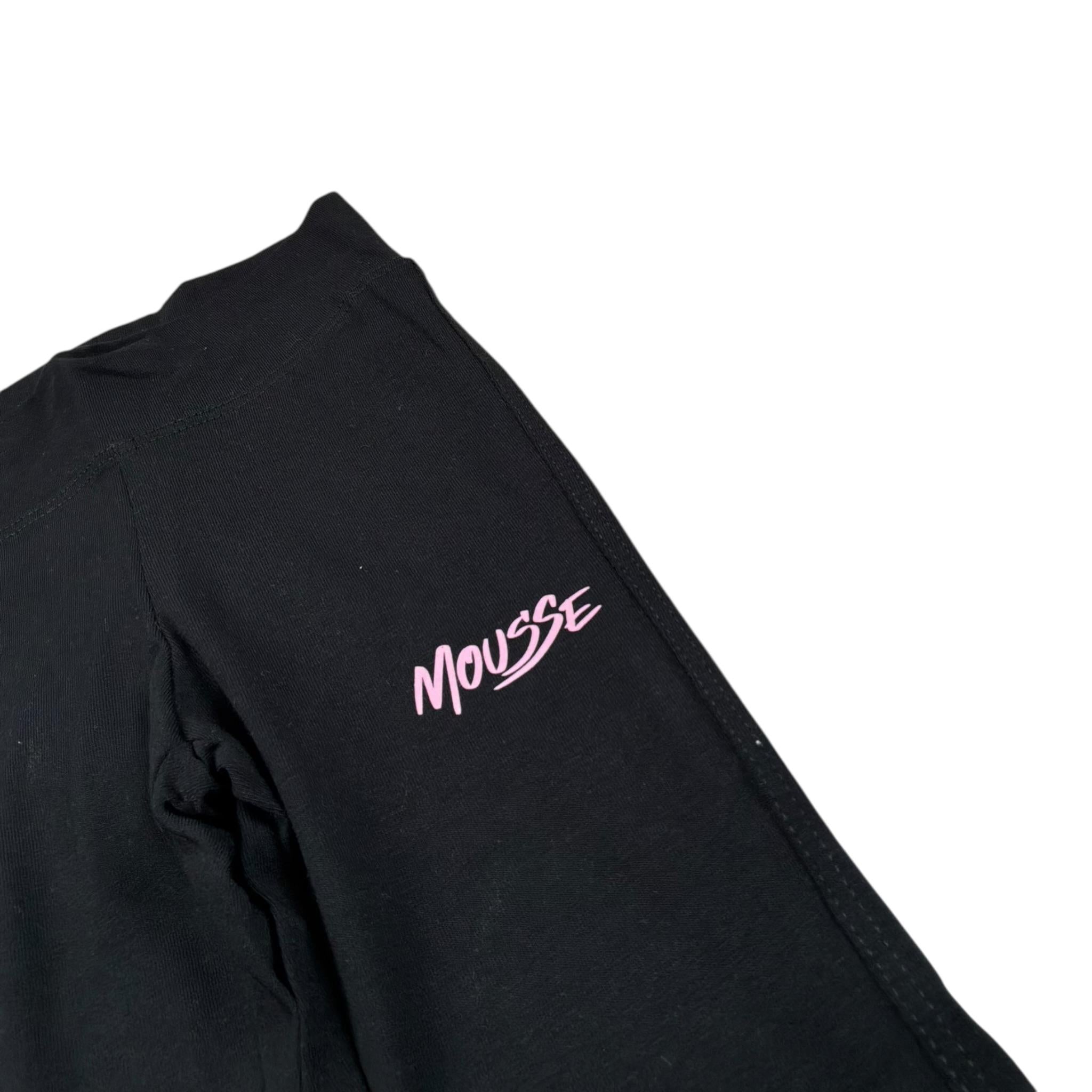 Mousse Leggins Tinta Unita con Stampa per Bambina BLACKLOGOJ NERO MOUSSE 