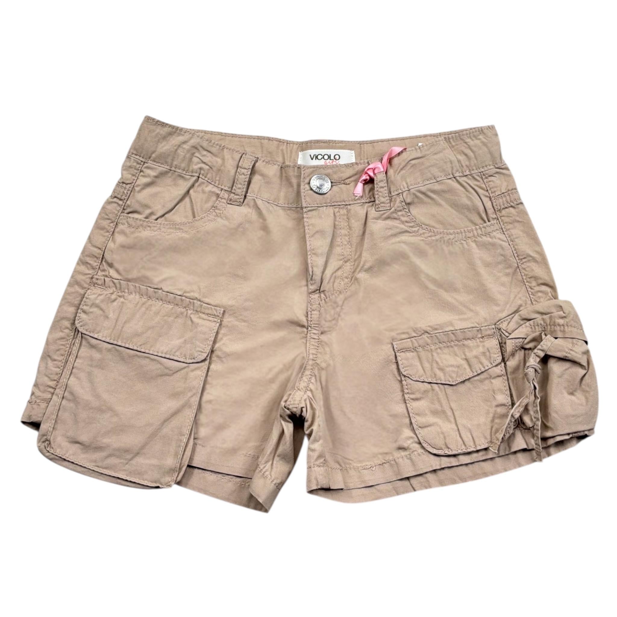 Vicolo Short Tinta Unita con Girovita Regolabile per Bambina 3146S00240 BEIGE VICOLO 