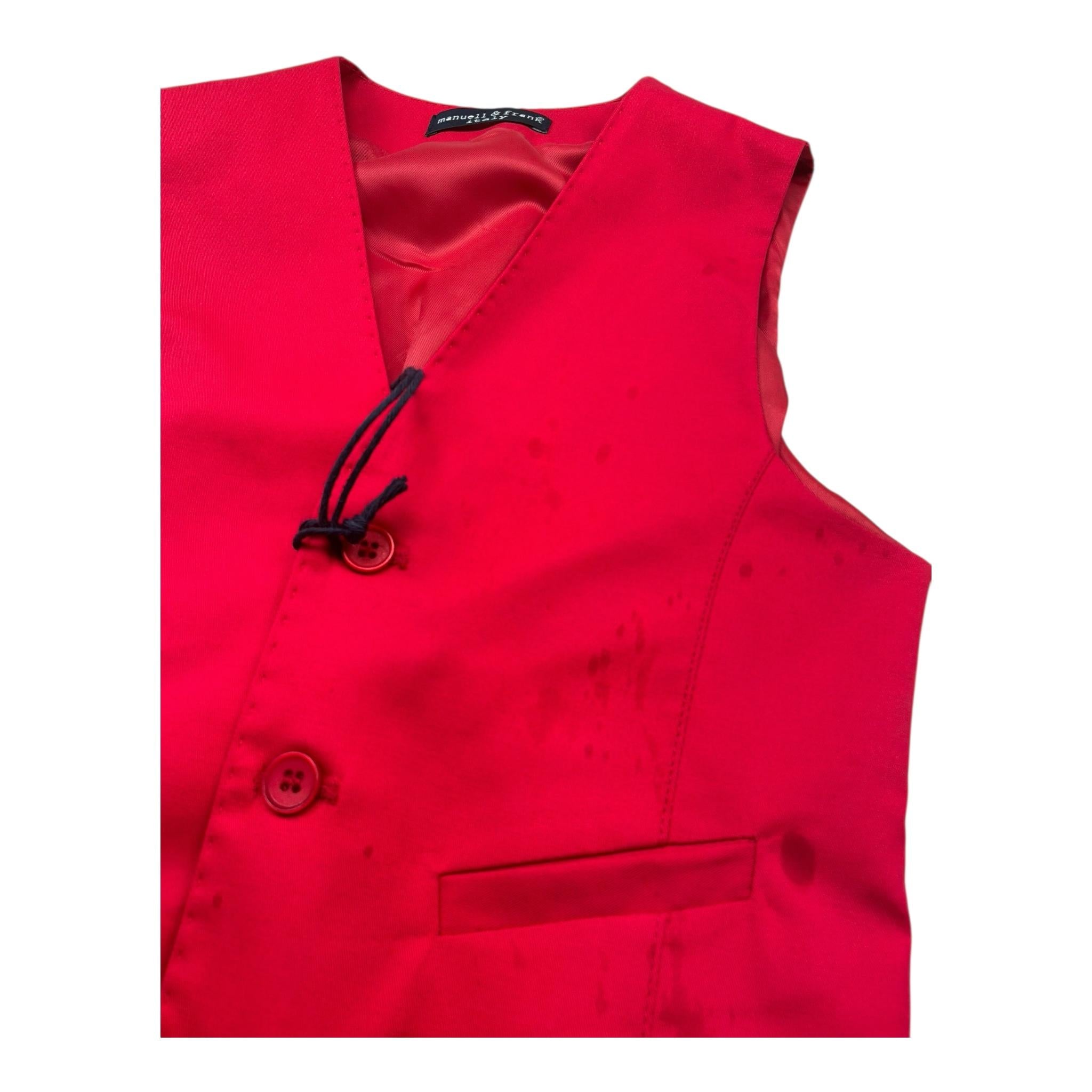 Manuel & Frank Gilet Tinta Unita per Neonato MF5011BN ROSSO MANUEL & FRANK 