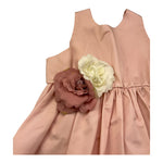 Pype Abito Giromanica Tinta Unita con Spille per Bambina CARINA ROSA PYPE 