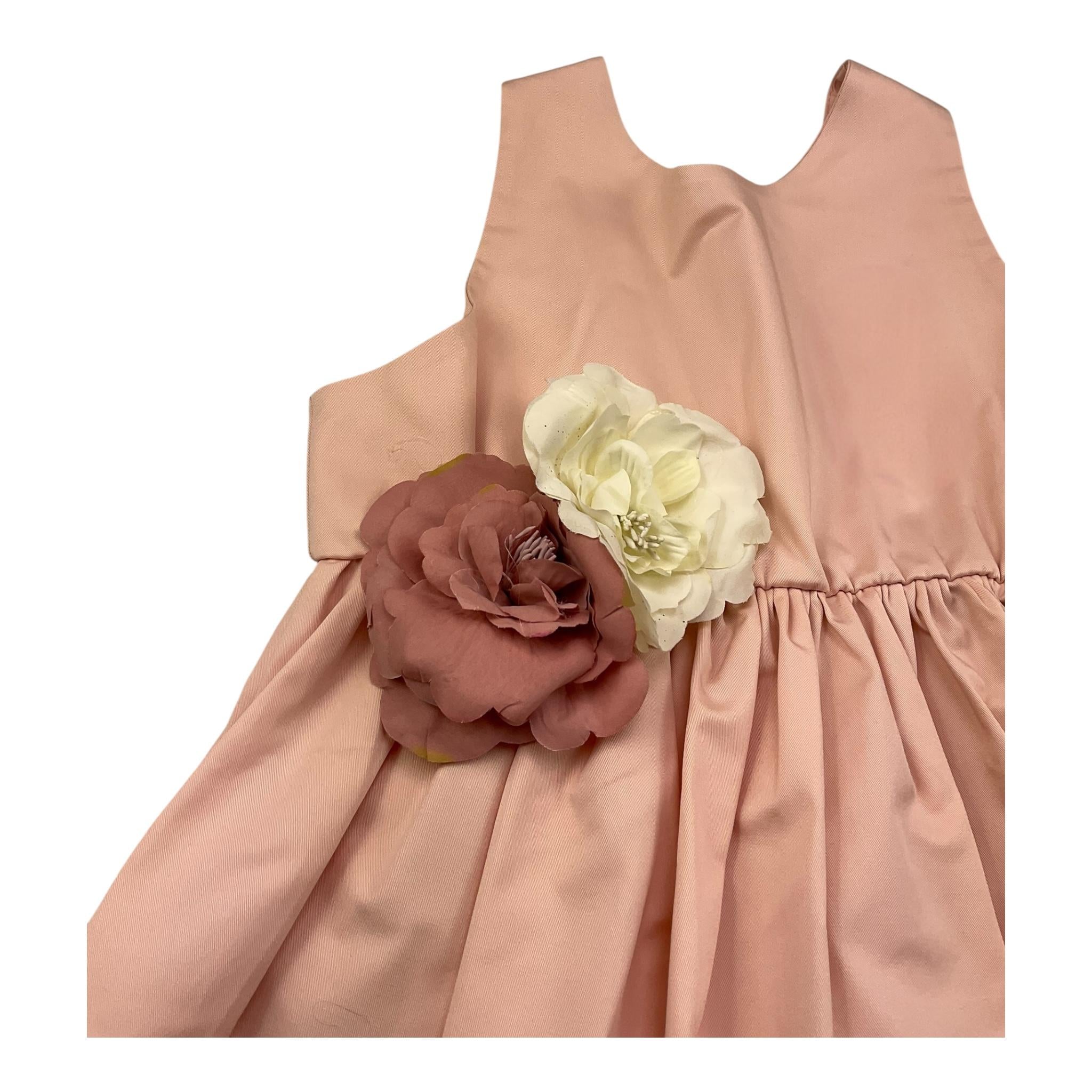 Pype Abito Giromanica Tinta Unita con Spille per Bambina CARINA ROSA PYPE 