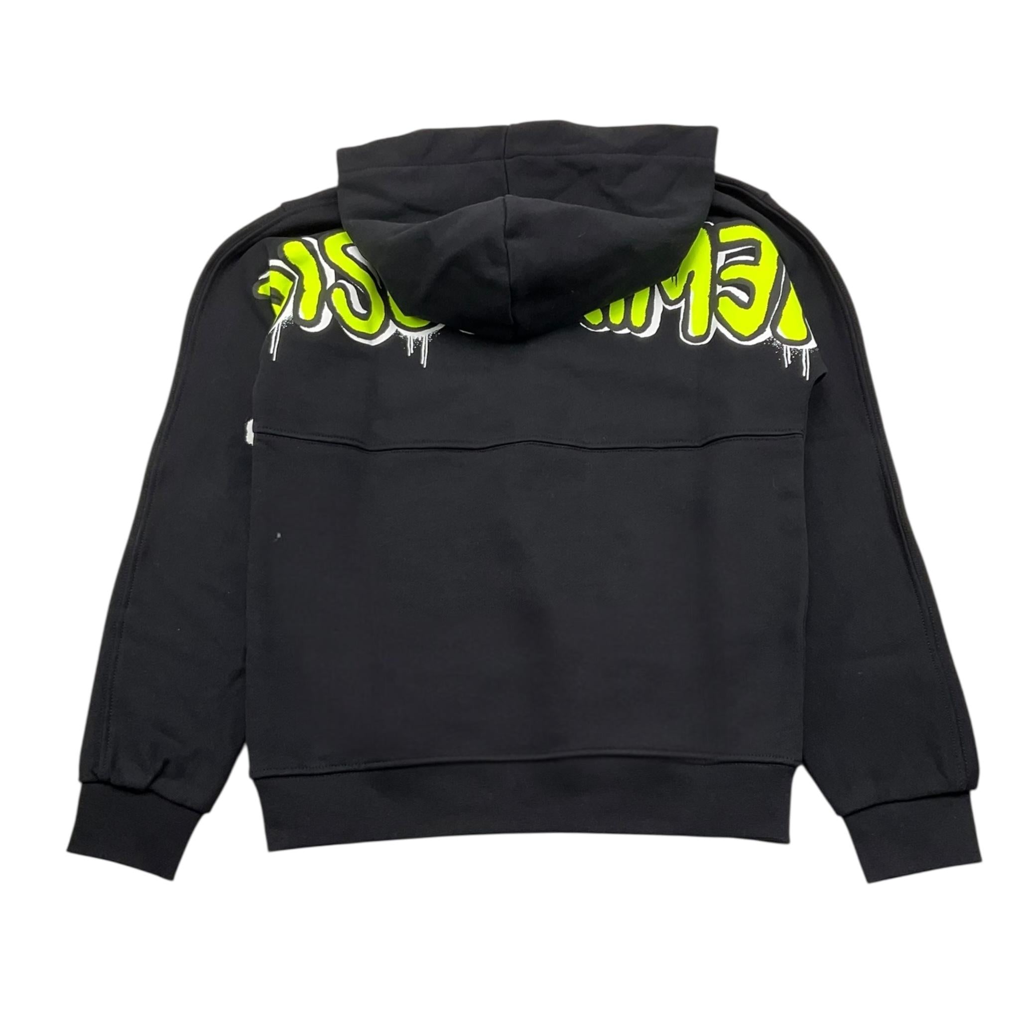 DISCLAIMER felpa con cappuccio tinta unita e stampa Nero per Bambino 23EDK53822 NERO DISCLAIMER 