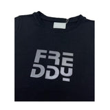 Freddy T-Shirt Girocollo Tinta Unita con Logo per Bambina FR1950 NERO FREDDY 