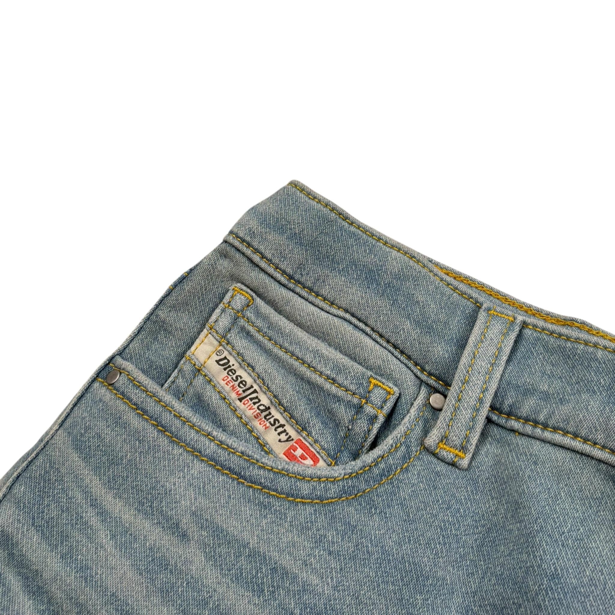 Diesel Short In Denim tinta unita Azzurro per Bambina J00205 AZZURRO DIESEL 