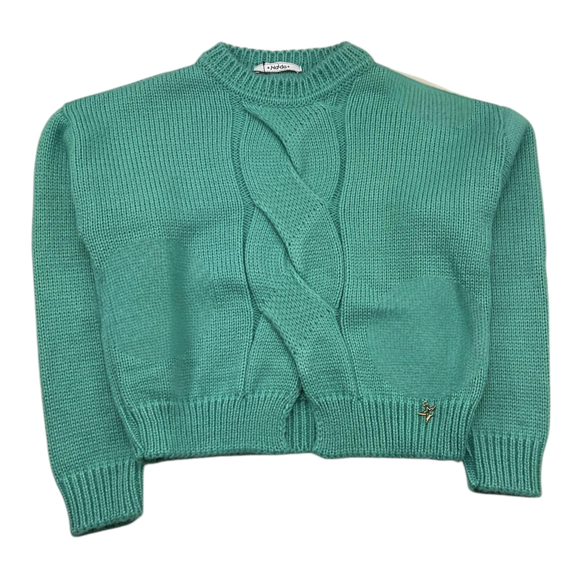 NAIDA maglia girocollo tinta unita Verde per Bambina NAMA299 VERDE NAIDA 