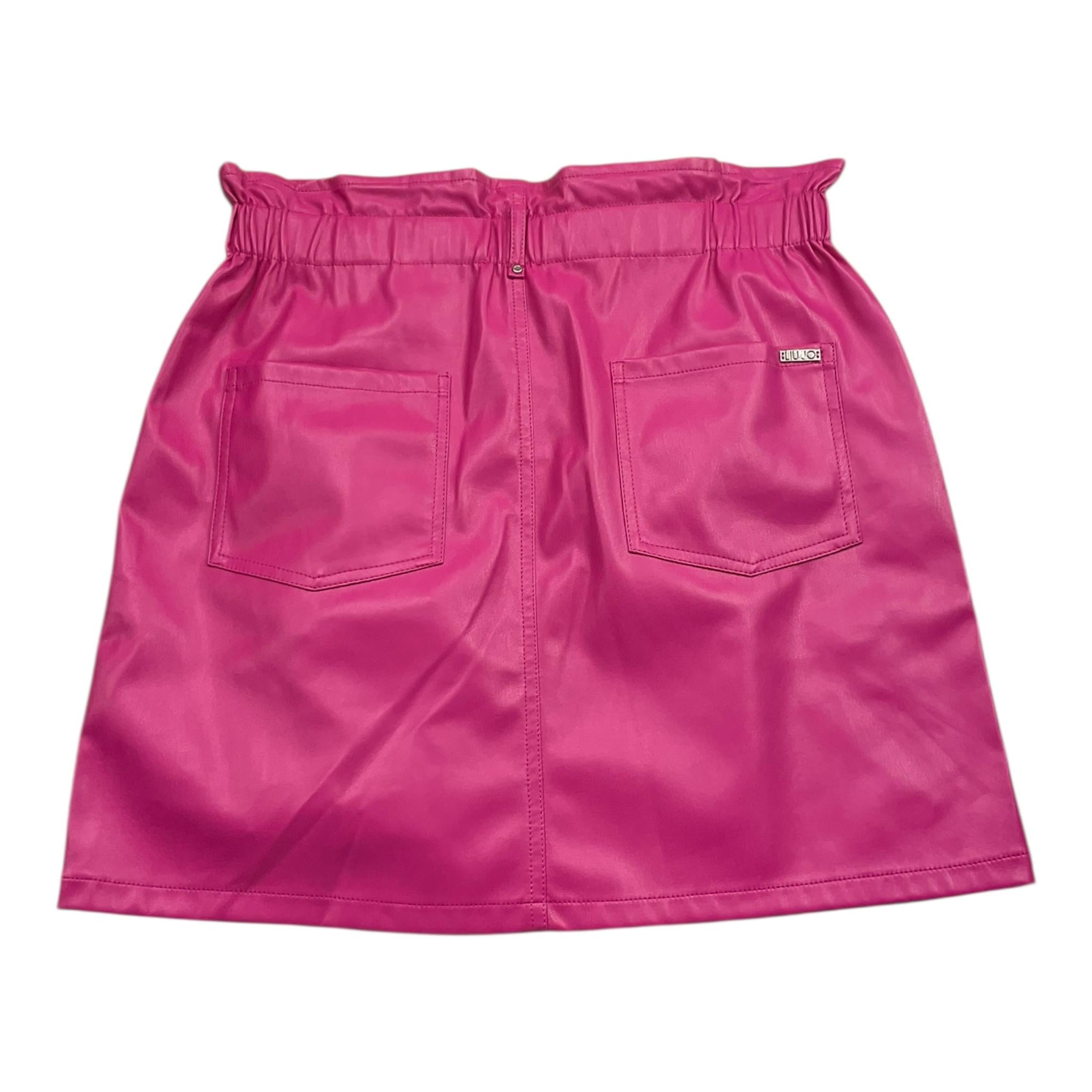 LIU JO gonna tinta unita in ecopelle Magenta per Bambina GF3023 MAGENTA LIU JO 