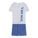 Nike Completo 2 Pezzi T-Shirt-Bermuda per Bambino 86L732 BIANCO NIKE 