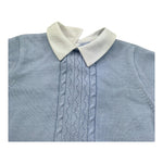 Isabel & Martinez Pagliaccetto Mezza Manica Tinta Unita con Ricami per Neonato IM25N528 AZZURRO ISABEL & MARTINEZ 