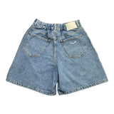 Maison Margiela Short In Denim  Tinta Unita Con Elastico In Vita Azzurro Per Bambina