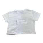 Dondup T-Shirt Girocollo Tinta Unita con Stampa per Bambina DFTS023 BIANCO DONDUP 