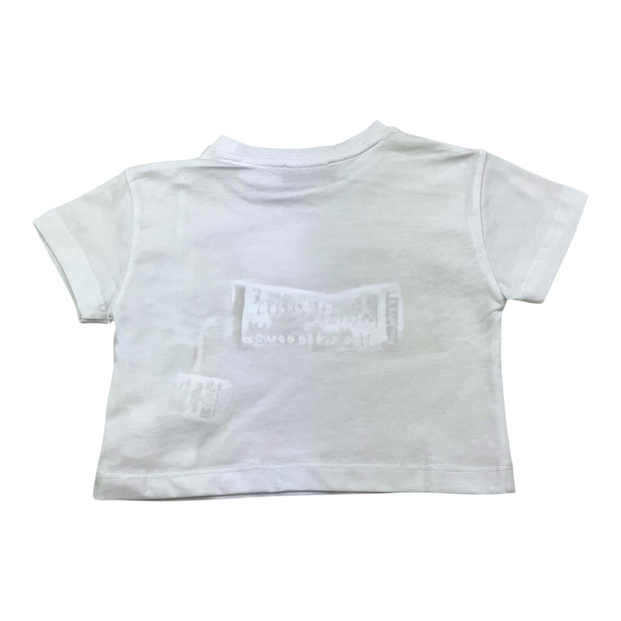 Dondup T-Shirt Girocollo Tinta Unita con Stampa per Bambina DFTS023 BIANCO DONDUP 