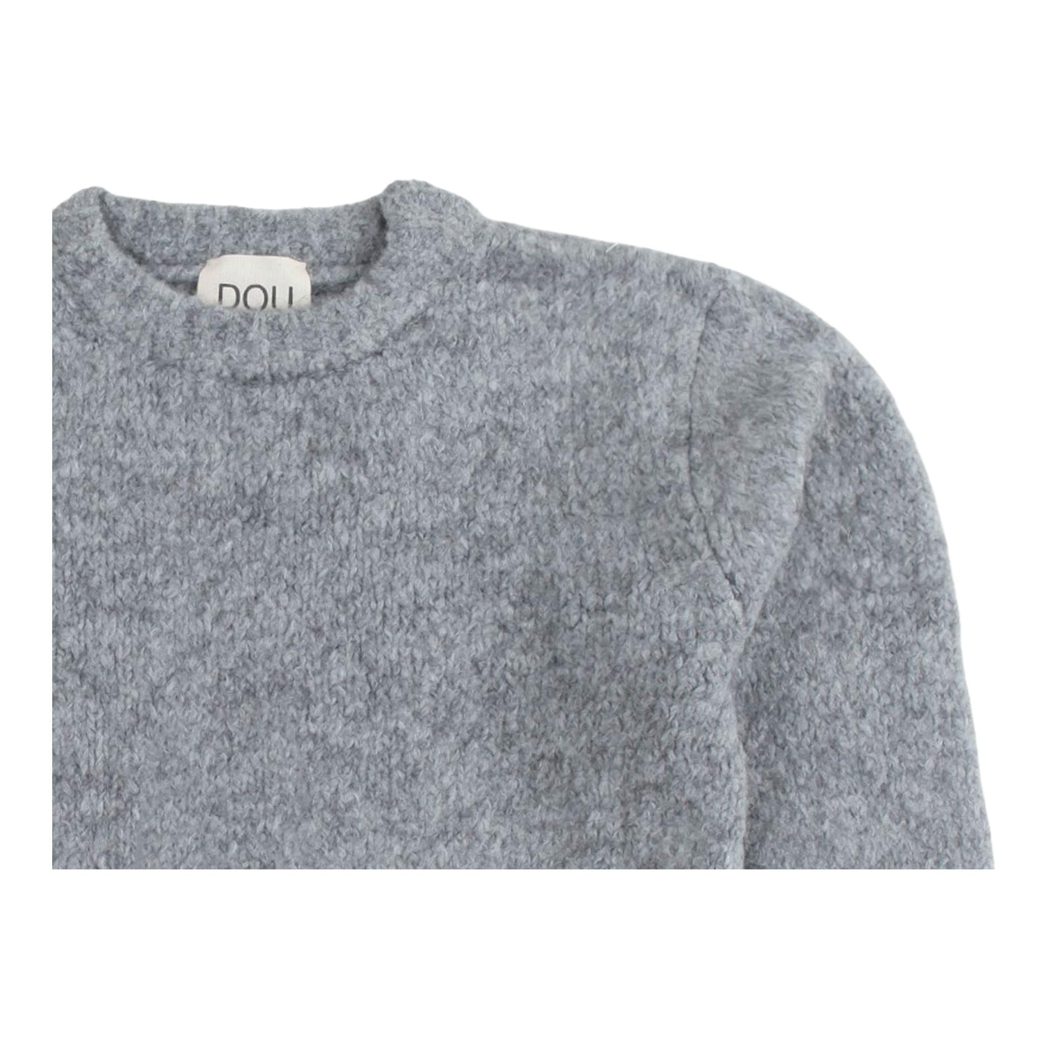 DOU DOU maglia girocollo tinta unita Grigio per Bambina DV9P50 GRIGIO DOU DOU 