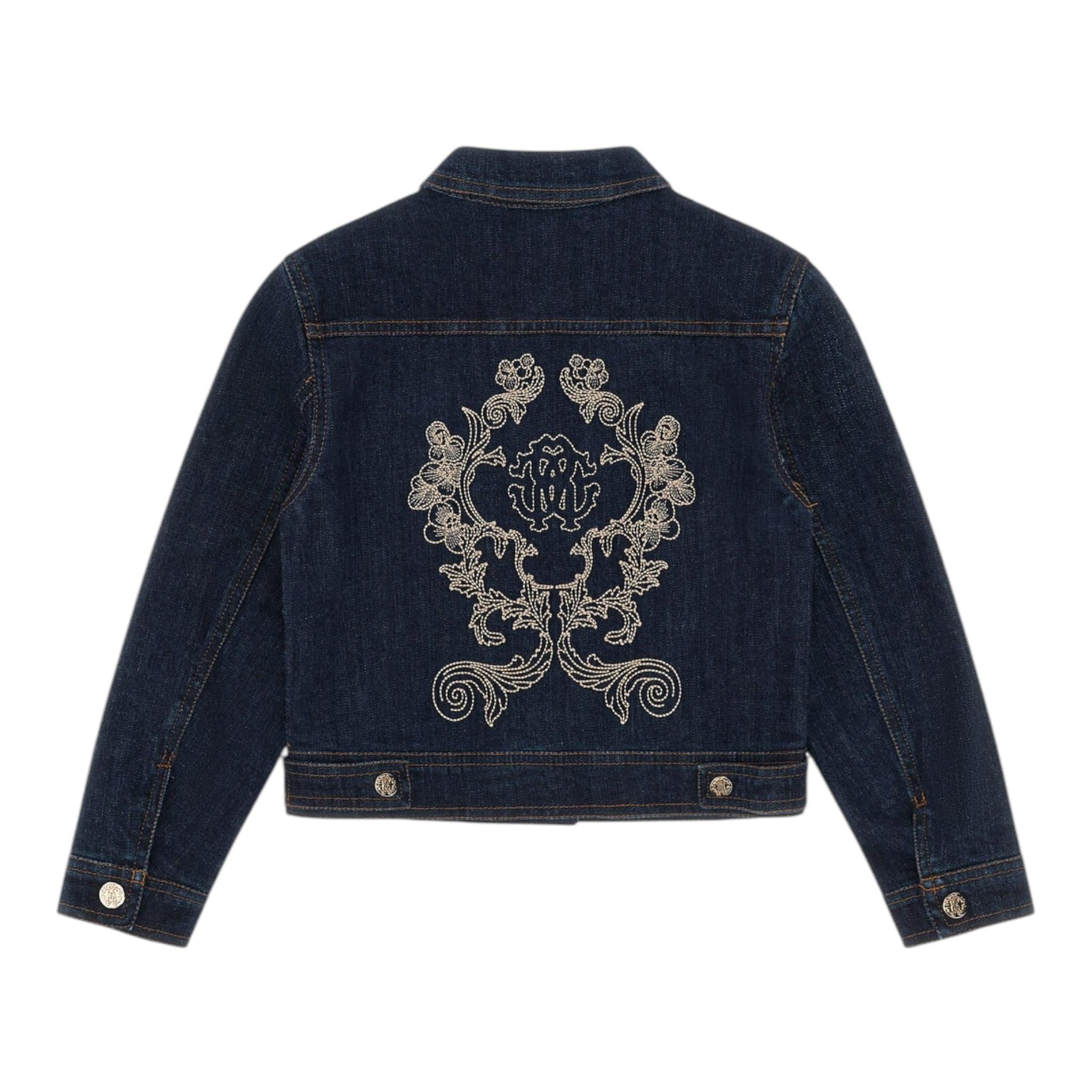 ROBERTO CAVALLI giubbino in denim tinta unita Blu per Bambina TJT42A BLU ROBERTO CAVALLI 