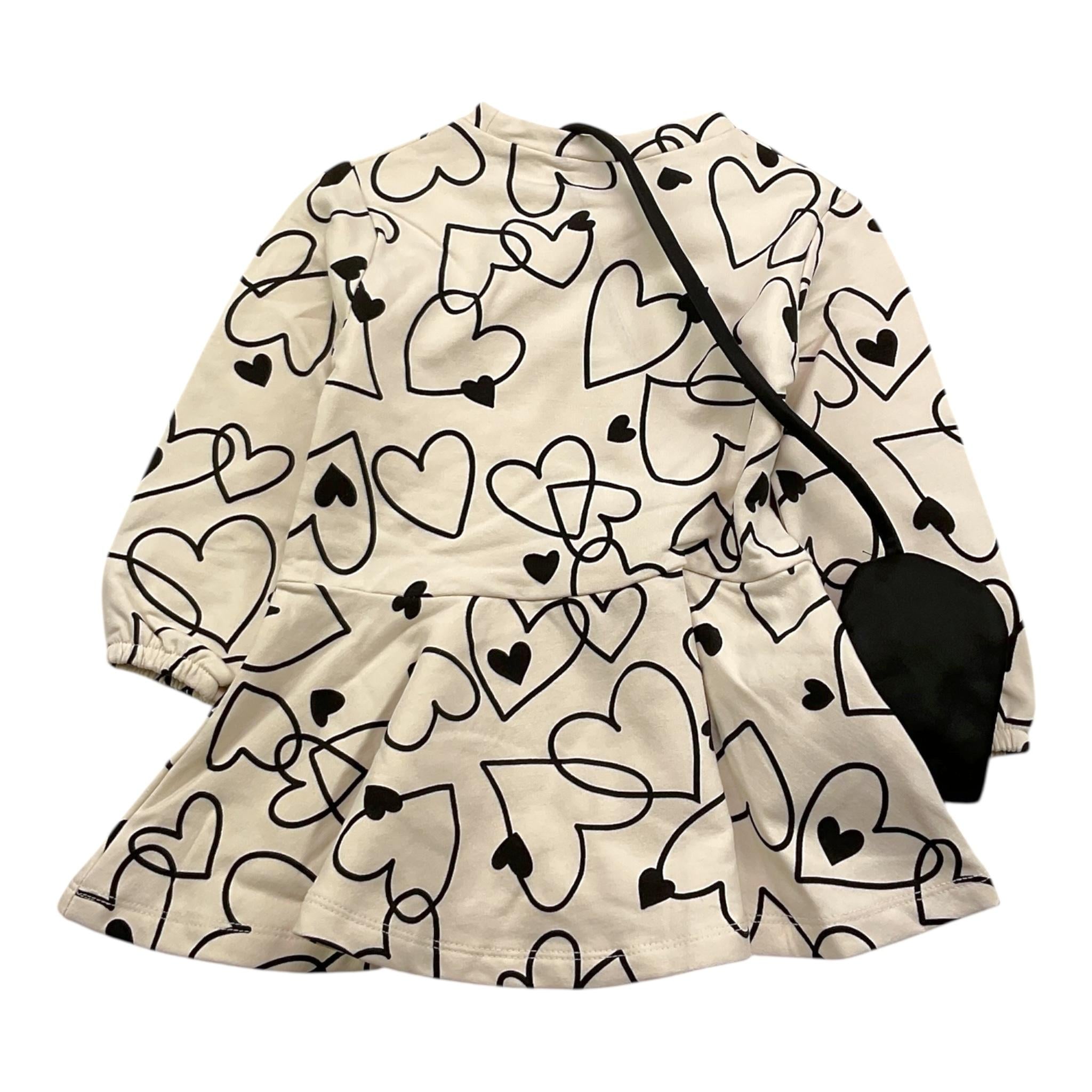 MAYORAL abito tinnta unita girocollo con fantasia e borsetta Bianco per Neonata 4931N BIANCO MAYORAL 