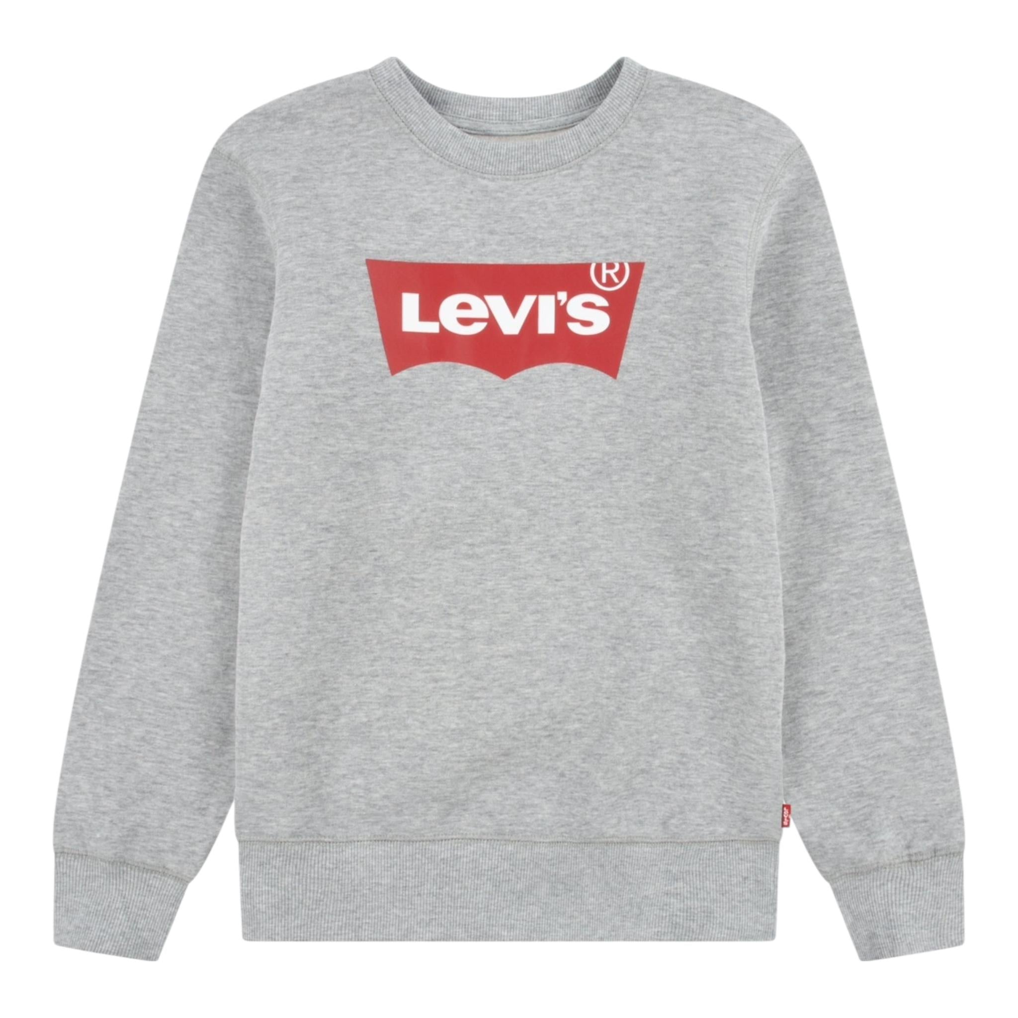 LEVI'S felpa chiusa girocollo tinta unita cn stampa logo Grigio per Bambino 9E9079 GRIGIO LEVI'S 