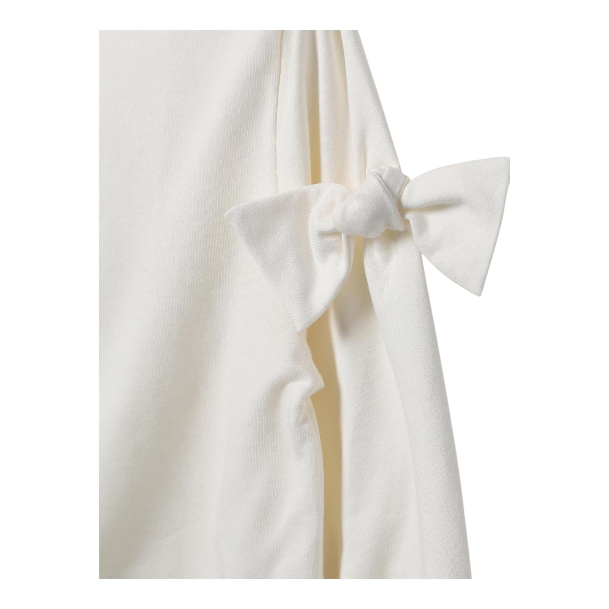 ELISABETTA FRANCHI felpa chiusa girocollo tinta unita con fiocchi Panna per Bambina EFFE136 PANNA ELISABETTA FRANCHI 