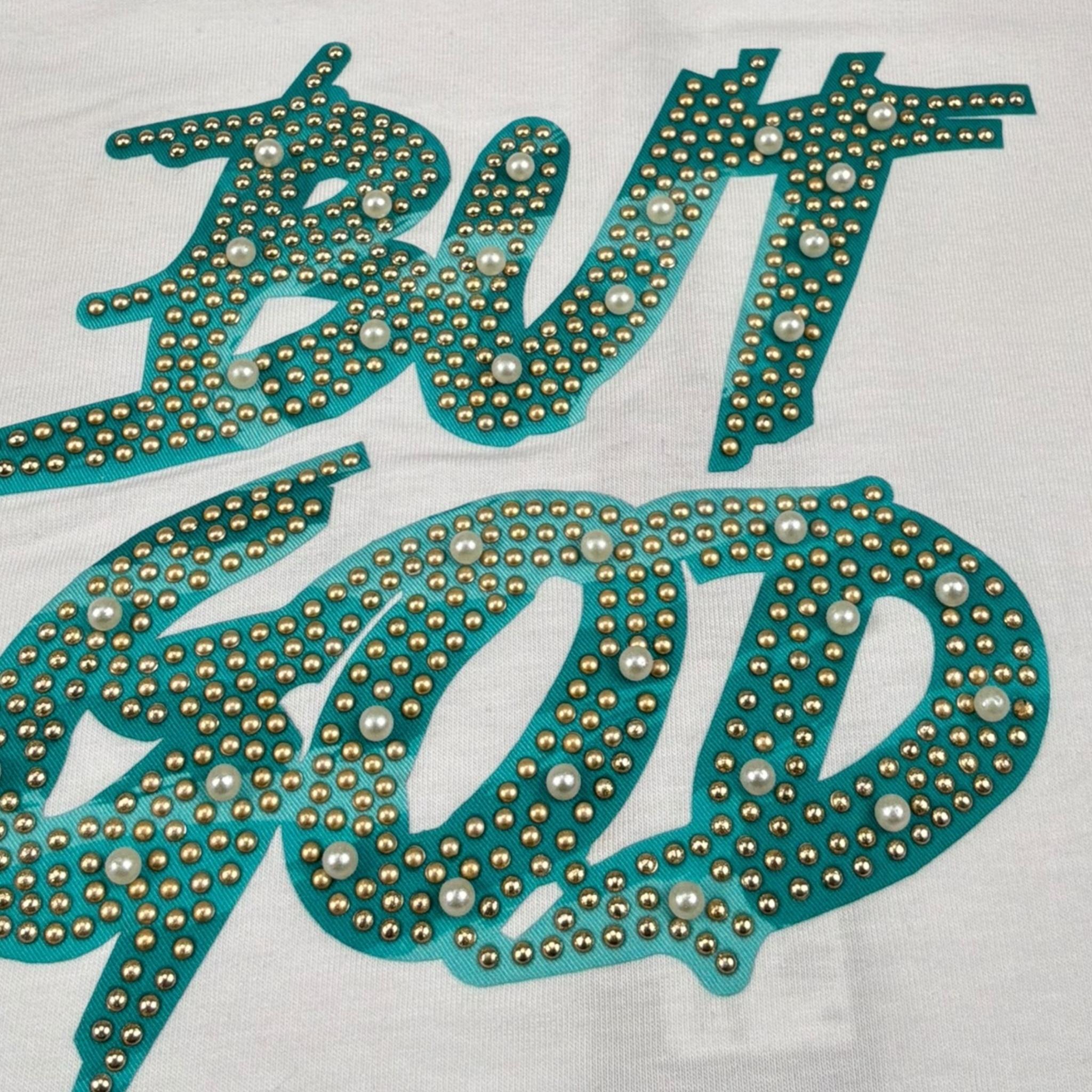 Naice Canotta Tinta Unita con Stampa per Bambina 27143 BIANCO NAICE 