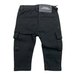 DANIELE ALESSANDRINI jeans tinta unita con girovita regolabile Nero per Neonato 1291P00023X NERO DANIELE ALESSANDRINI 
