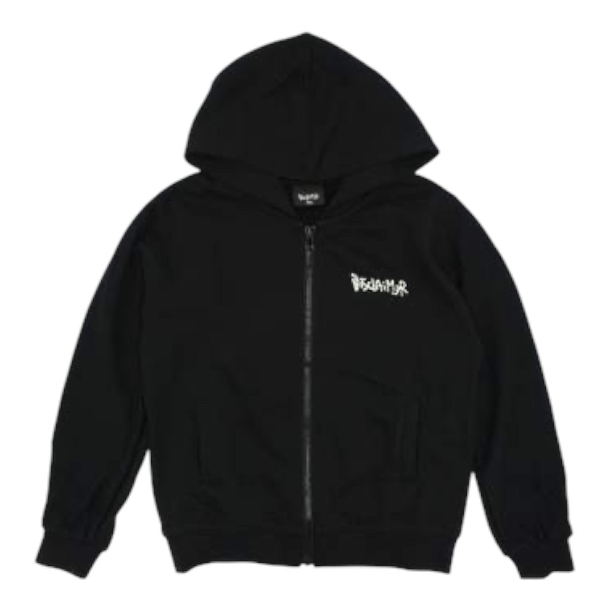 DISCLAIMER felpa tinta unita con zip e cappuccio Nero per Bambina 24IDK8243 NERO DISCLAIMER 