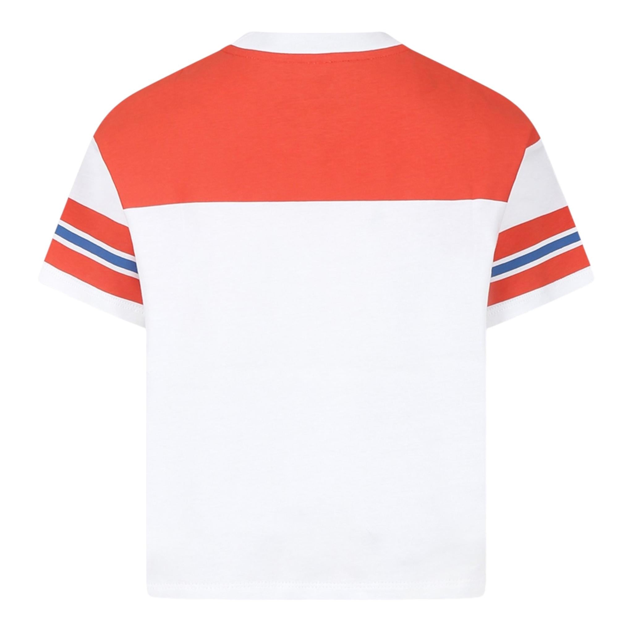 Stella Mccartney T-Shirt Girocollo Tinta Unita con Stampe per Bambino TW8R51 BIANCO STELLA McCARTNEY 