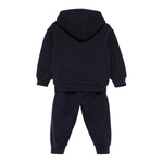 IL GUFO completo 2 pezzi felpa-pantalone tinta unita Blu per Neonato A24DP507M0107 BLU IL GUFO 